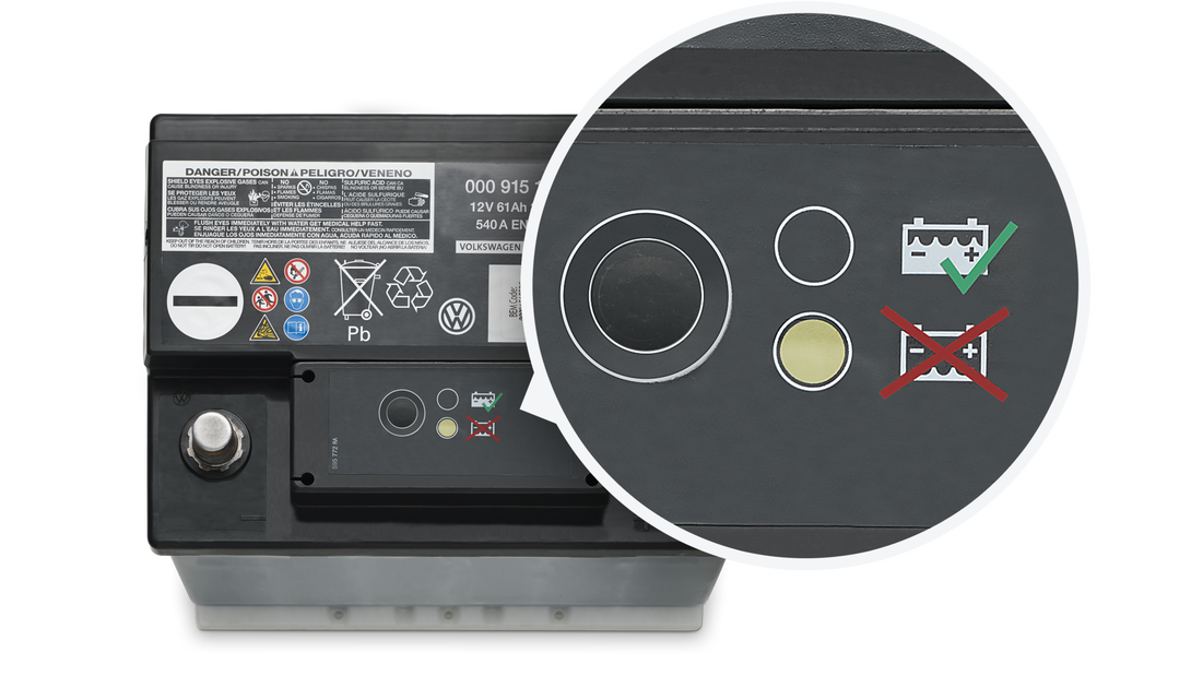 VW Nutzfahrzeuge Autobatterie Nahaufnahme